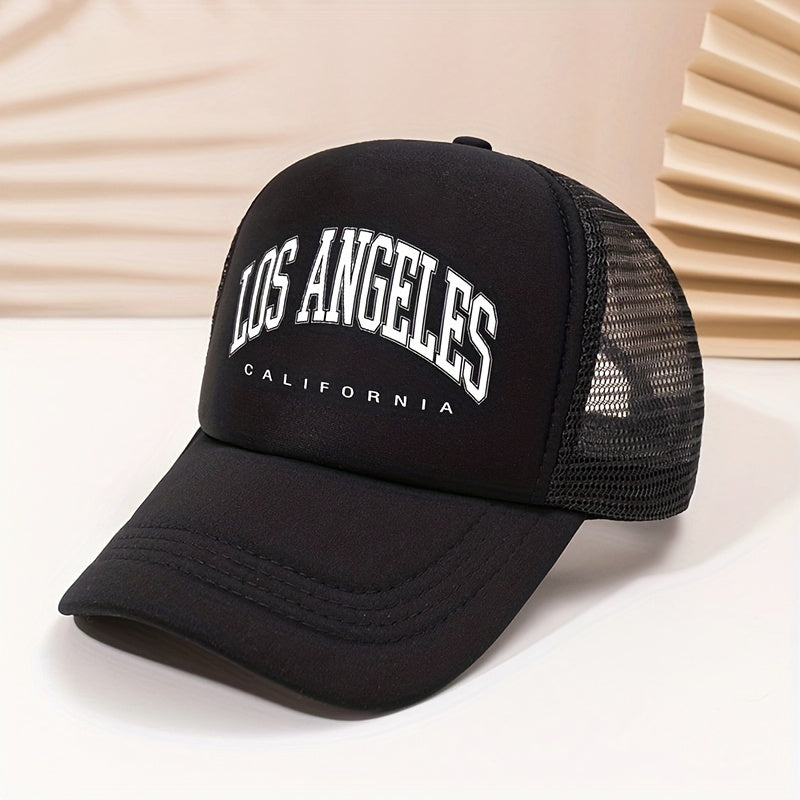 1pc Breathable Summer Fashionable Letter Pattern Baseball Cap, Casual Sun Protection Hat For Men