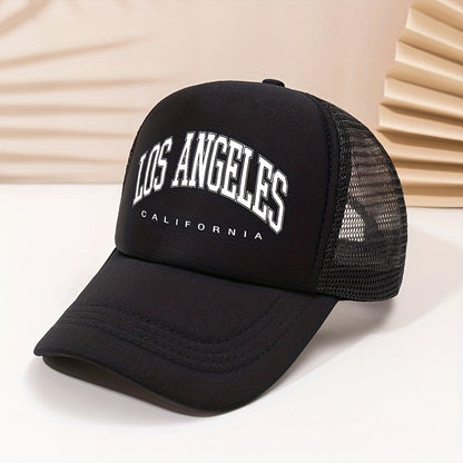 1pc Breathable Summer Fashionable Letter Pattern Baseball Cap, Casual Sun Protection Hat For Men