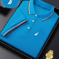 BM149 Men'S Short-Sleeve Polo Shirt, Casual Wear with Print Patterns, Stylish And Slightly Stretchy, Comfortable for Men'S Golf.