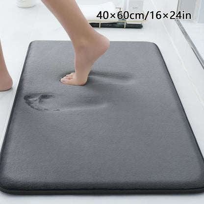 1PC Sponge Flat Bathroom Anti-slip Mat, Bathroom Water Absorption Anti-skid Mat, Bathroom Doormat, Bedroom Carpet, Floor Mat, kitchen Area Rugs, Laundry, bedrooom, shower, indoor mat