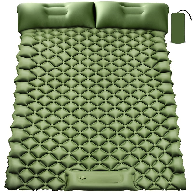 1pc Inflatable Mat, Double Sleeping Mat, Portable Moisture-proof Air Mat For Mountaineering Outdoor Camping Hiking