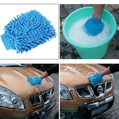 Microfiber Anti-Scratch 1pc Car Wash Gloves - Cleaning & Care Tool For Cars & Home Kitchen