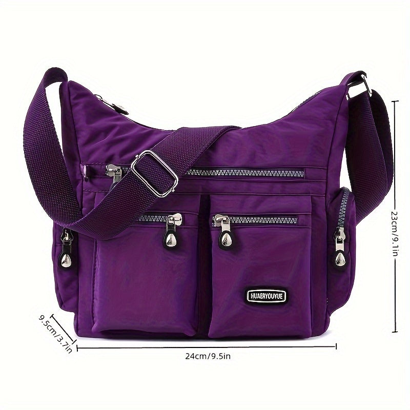 [Lightweight Square Bag] Lightweight Multi-Pocket Square Bag | Unisex Messenger Bag for Men and Women, Travel Shoulder Crossbody Bag