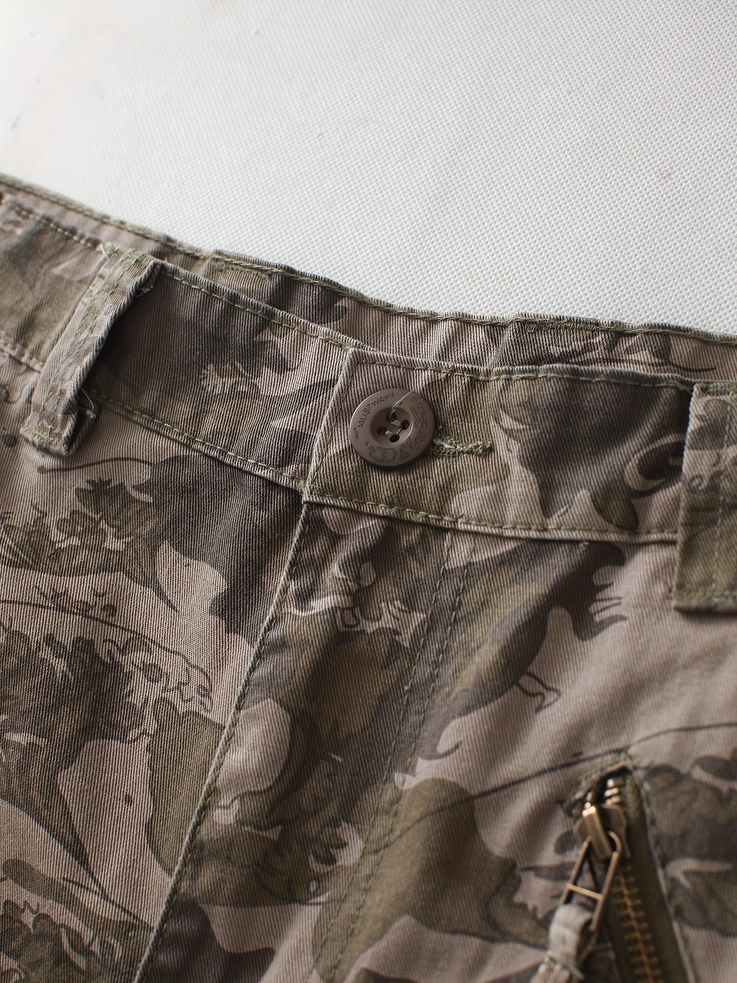 Mens Camo Cargo Pants - Stylish & Durable with Multi-Flap Pockets - Loose Fit Outdoor Work Pants for Hiphop Streetwear