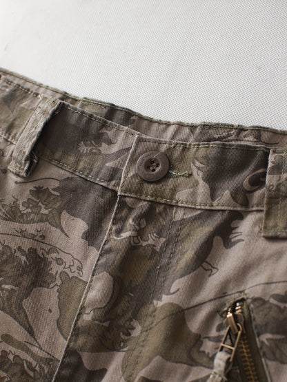 Mens Camo Cargo Pants - Stylish & Durable with Multi-Flap Pockets - Loose Fit Outdoor Work Pants for Hiphop Streetwear