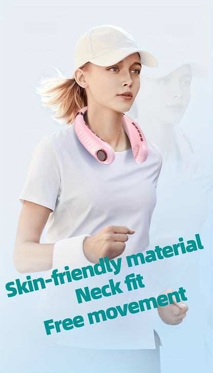 5-Speed Portable Neck Fan with Digital Display - Wearable, Rechargeable, and USB Charging - Perfect for Outdoor Activities, Travel, and Gift Giving